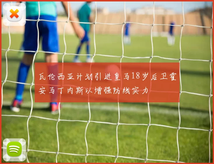 瓦伦西亚计划引进皇马18岁后卫霍安马丁内斯以增强防线实力